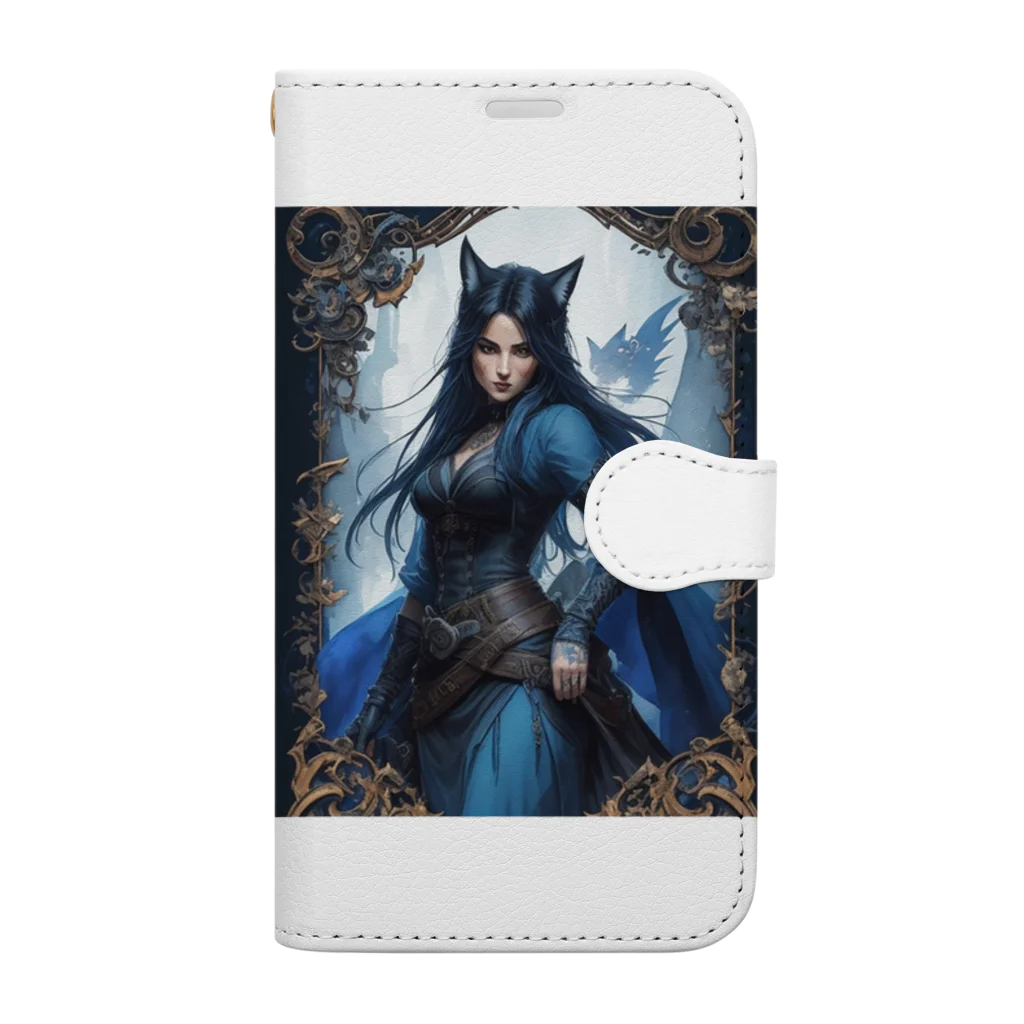 ZZRR12の「狐魔女の蒼き炎」 ： "The Azure Flames of the Fox Witch" Book-Style Smartphone Case