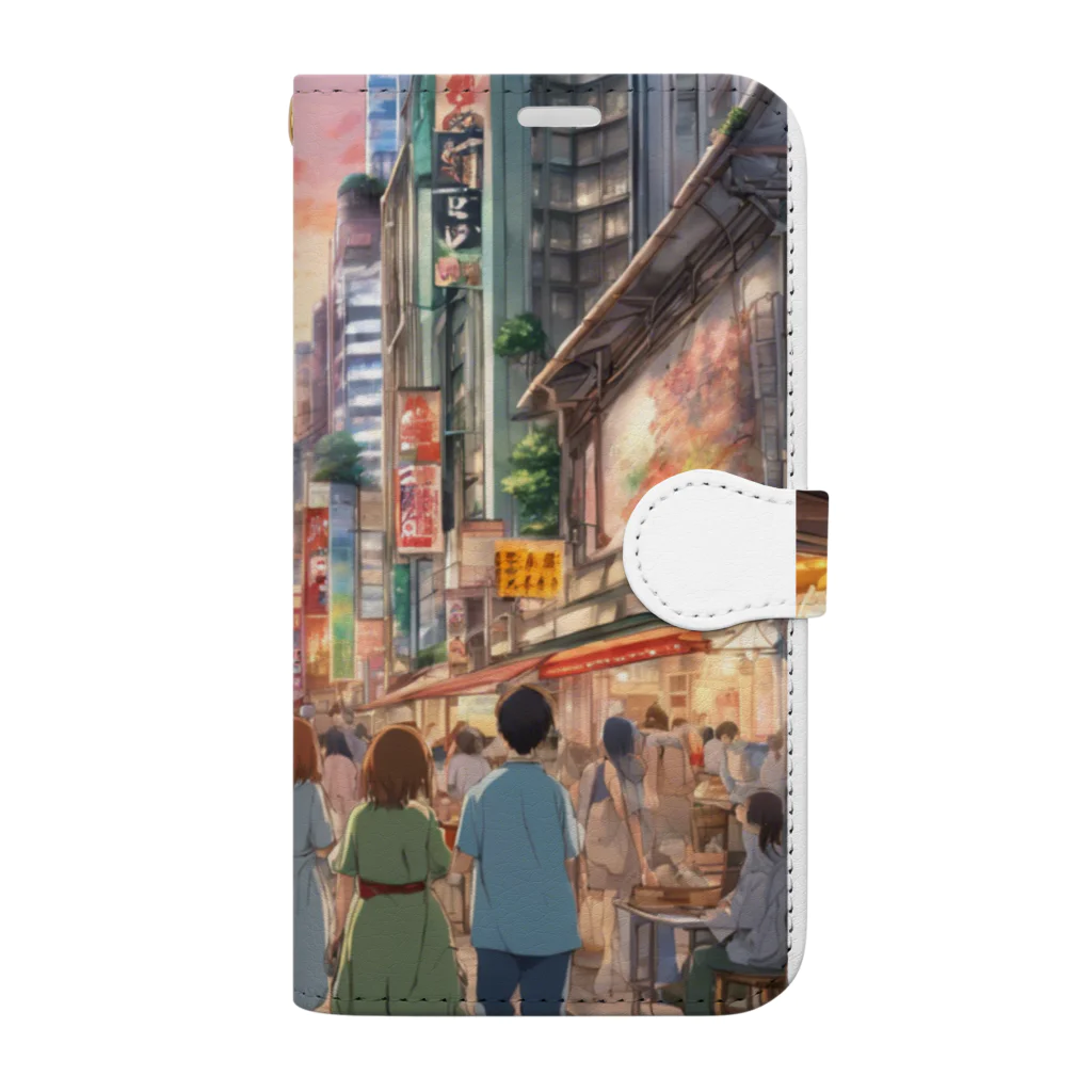 yamatoyajapanのハ－トウォ－ミングシ－ンアット大阪 Book-Style Smartphone Case