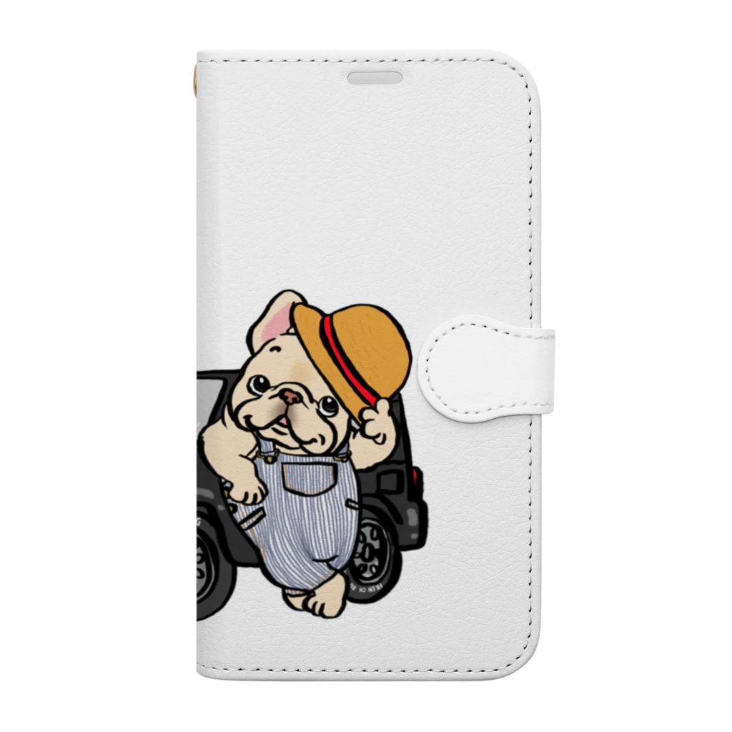 2216studioのアウトドア大好きフレブルちゃん Book-Style Smartphone Case