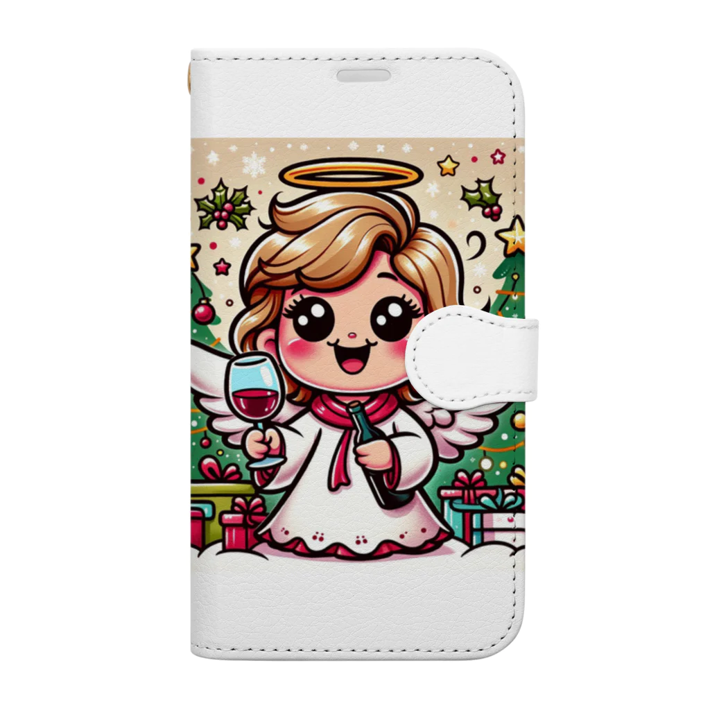 たまき工房の呑(どん)天使inクリスマス　デフォルメ Book-Style Smartphone Case