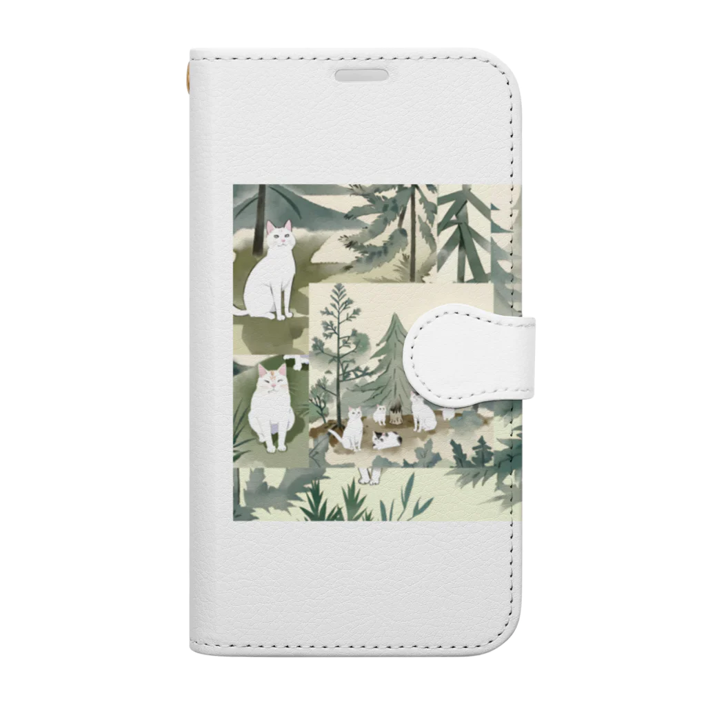 ひとやすみ　らいふの猫おかしい Book-Style Smartphone Case