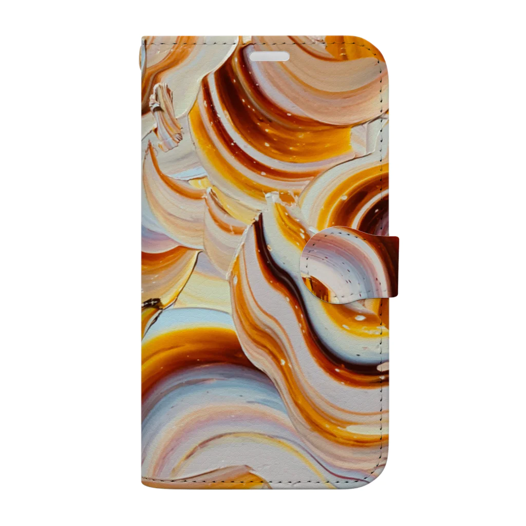 Yoshiki house 岡村芳樹のキャラメルマキアートの海 Book-Style Smartphone Case