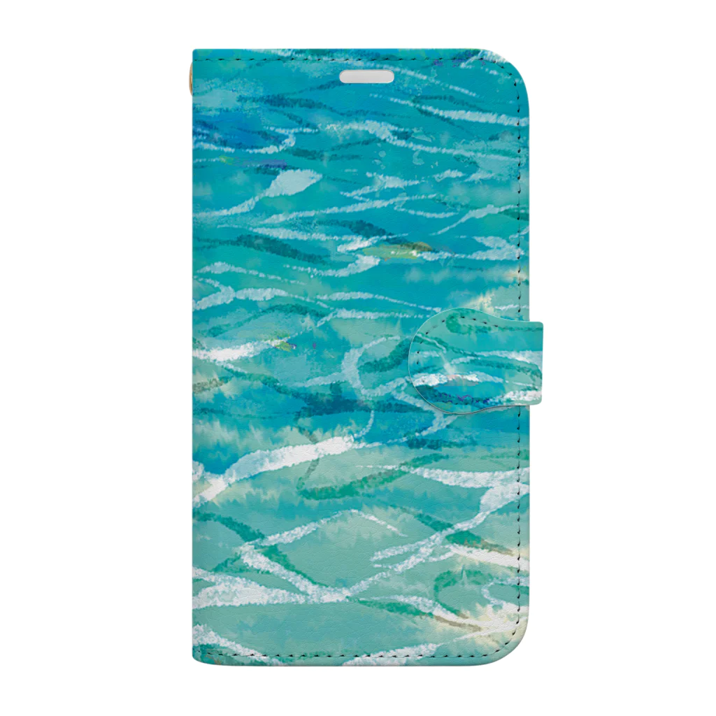 クロウタアートワーク@沖縄のEmerald sea Book-Style Smartphone Case