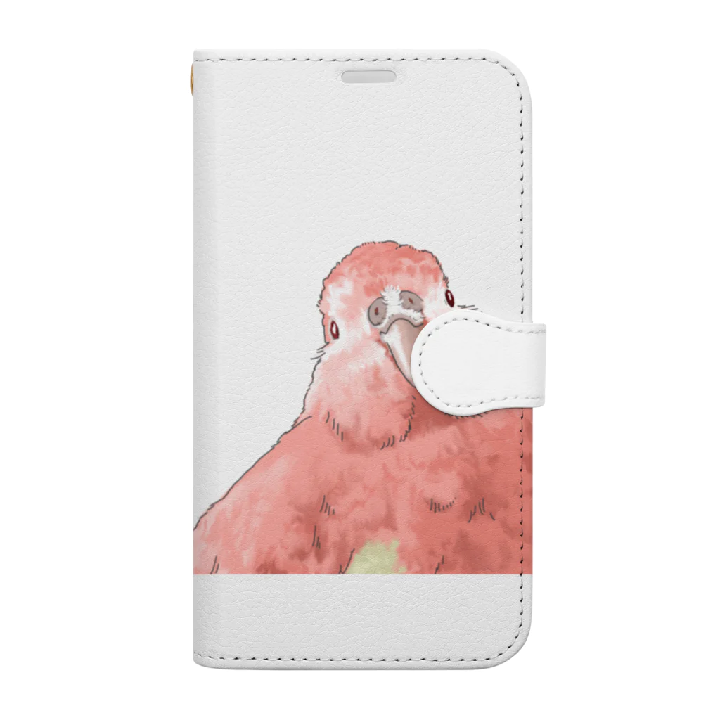 アキクサインコのチャムのアキクサインコのチャム（首かしげ） Book-Style Smartphone Case