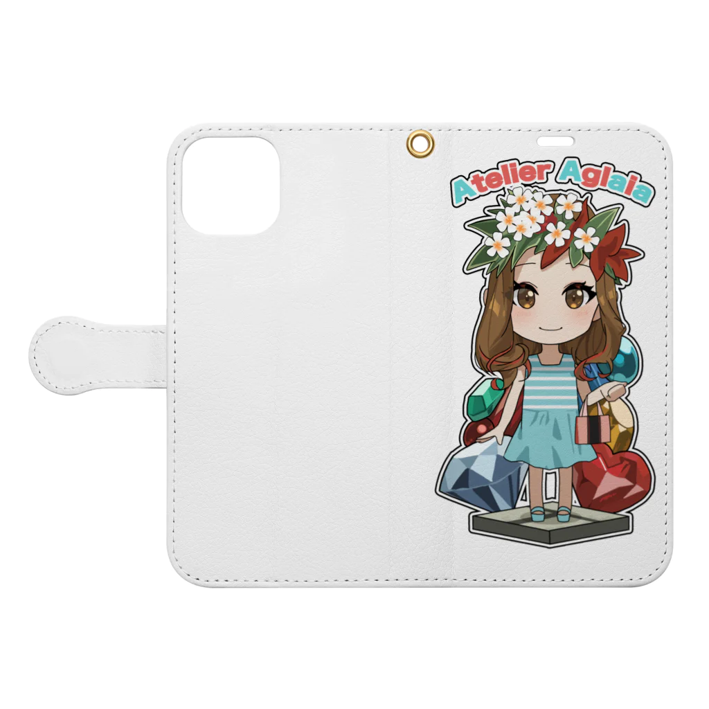 Atelier Aglaia アトリエ アグライアのAtelier Aglaiaキャラクター Book-Style Smartphone Case:Opened (outside)