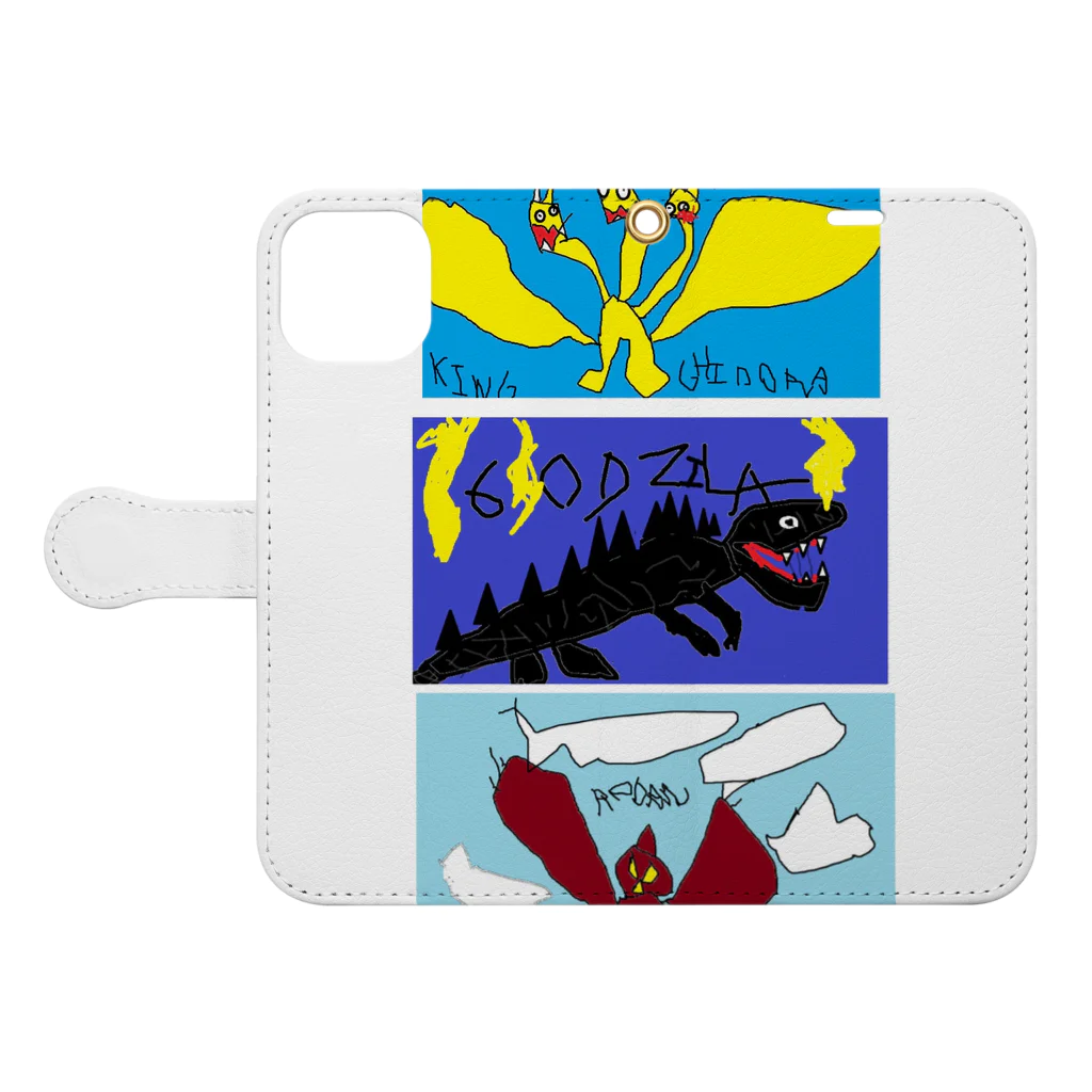 jeannettejeannetteのMonsters怪獣 Book-Style Smartphone Case:Opened (outside)