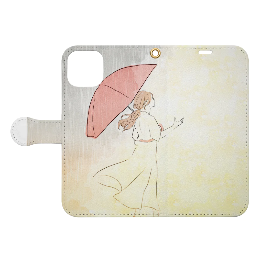 Japanolofi_RecordsのJapanolofi Records’ 5th Release Fade in the Sun Goods Book-Style Smartphone Case:Opened (outside)