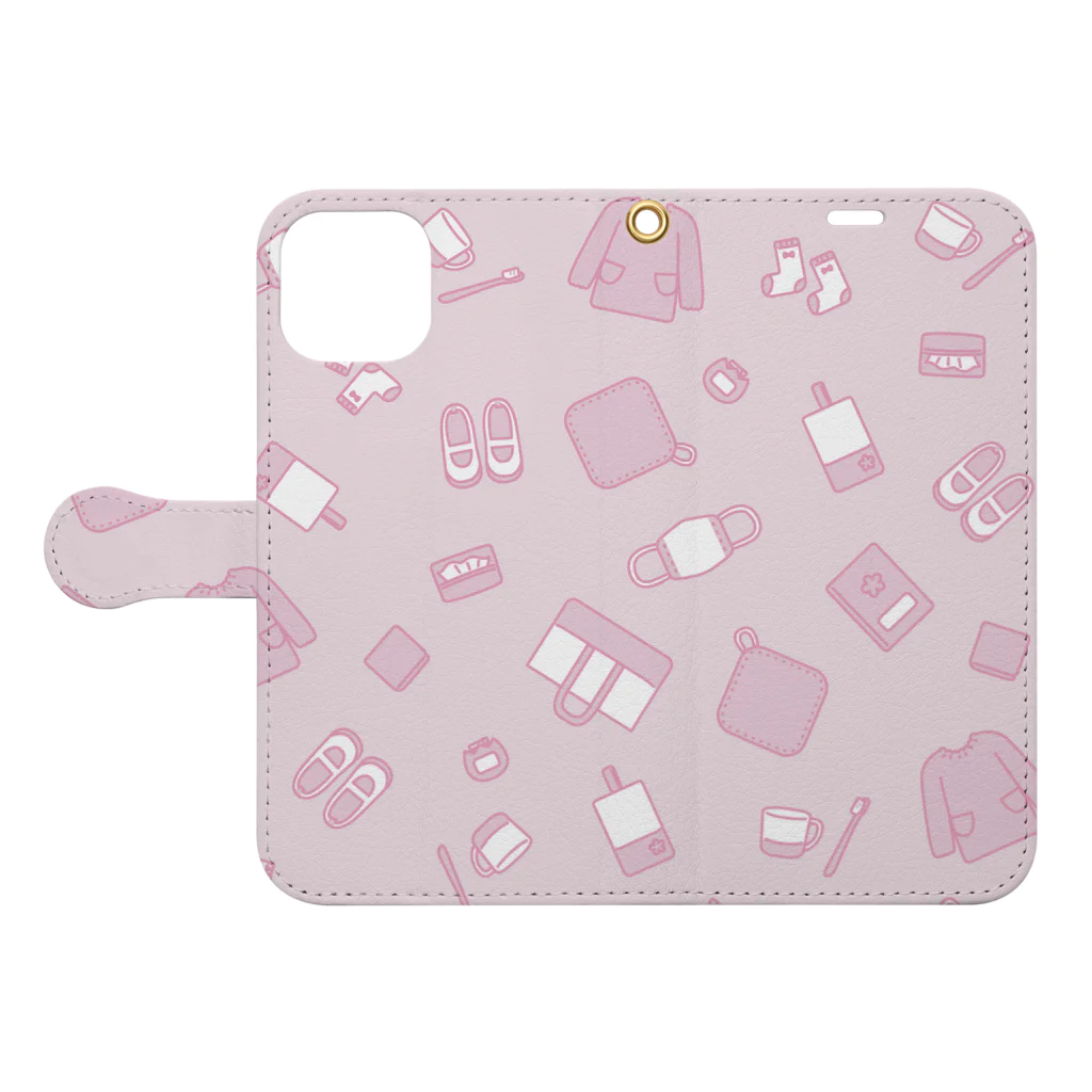 hikari_graphicsの園の生活　PINK Book-Style Smartphone Case:Opened (outside)