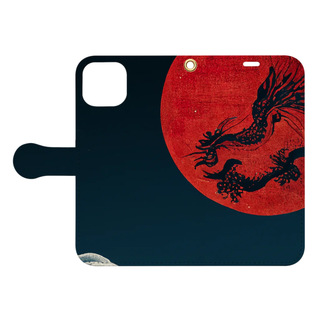 Eye2EyeのBlood Moon Dragon Book-Style Smartphone Case:Opened (outside)