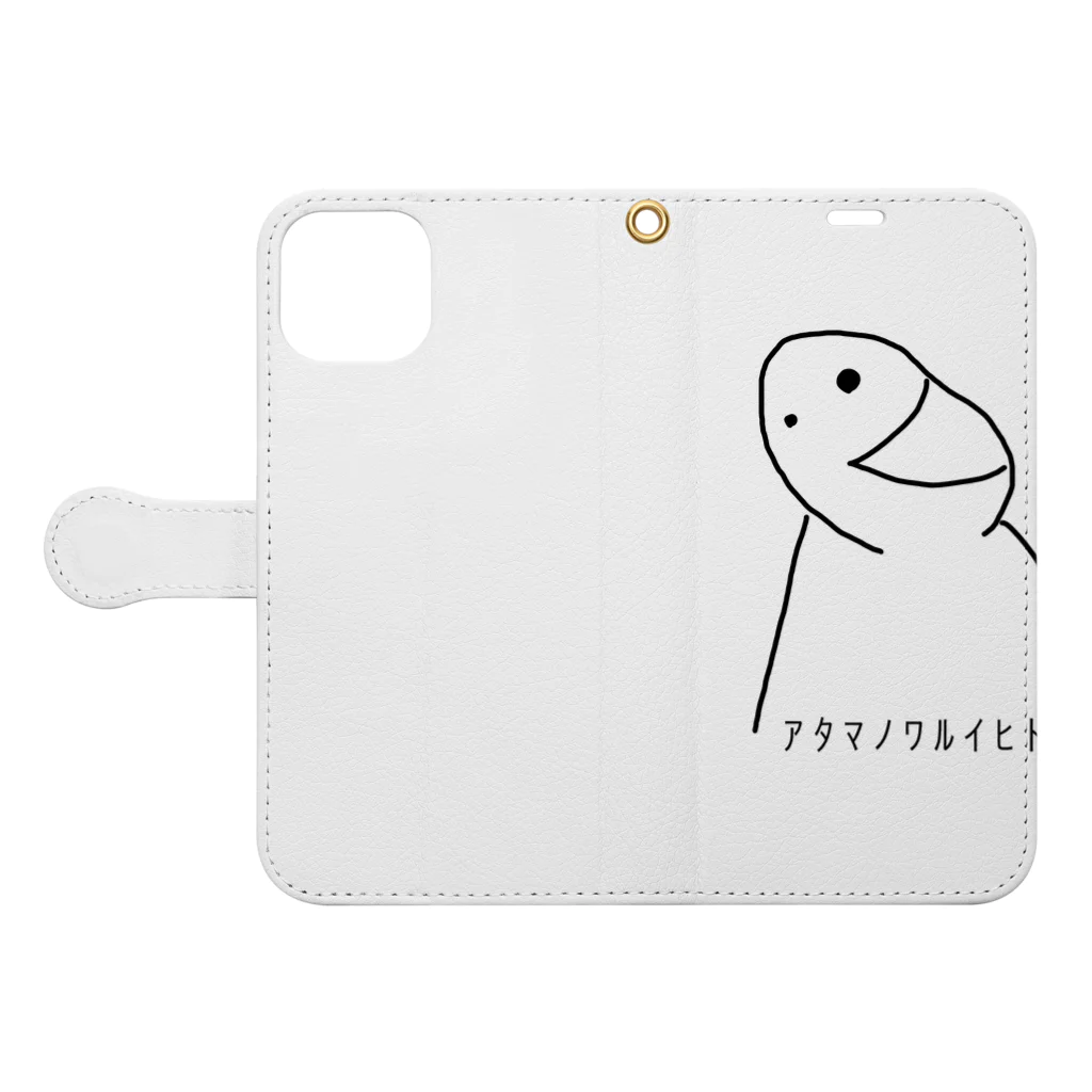 あにまるぱーくのｱﾀﾏﾉﾜﾙｲﾋﾄ Book-Style Smartphone Case:Opened (outside)