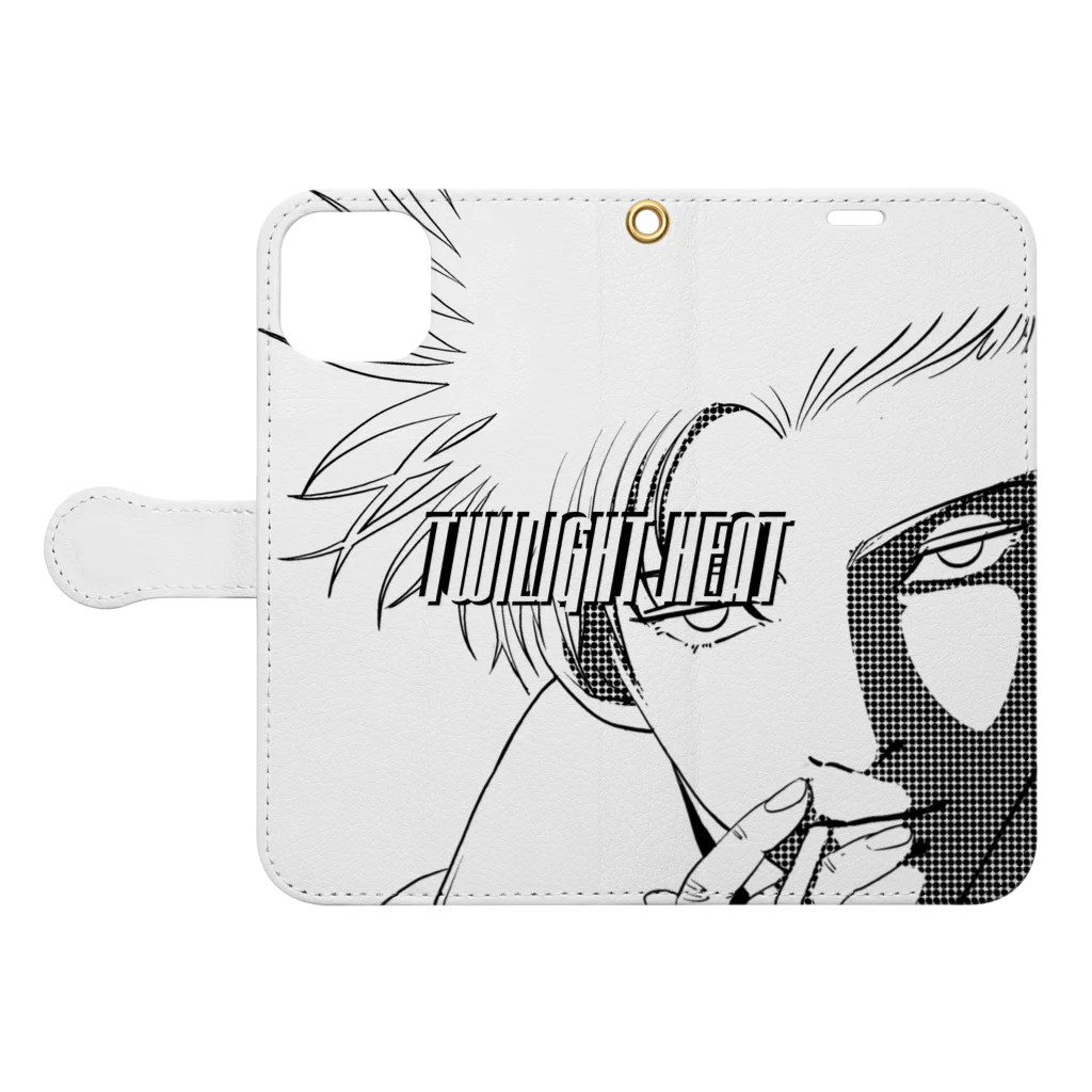 YASUHIRO DESIGNのTwilight heat Book-Style Smartphone Case:Opened (outside)