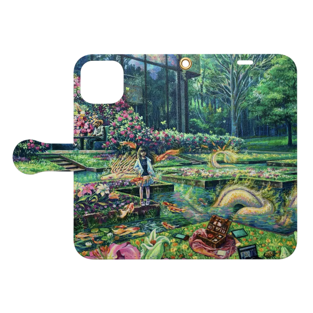 🌿Art shop Kano🌿の8歳の肖像 Book-Style Smartphone Case:Opened (outside)