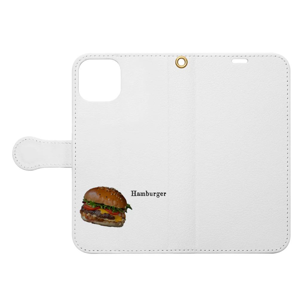 sirotaka storeのハンバーガー Book-Style Smartphone Case:Opened (outside)