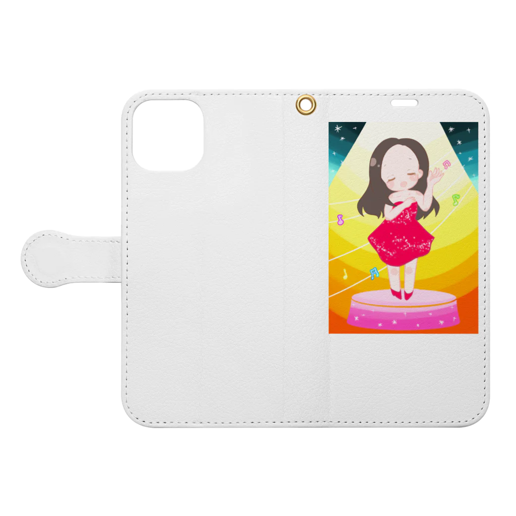 マロンクッキーの歌姫かえりん Book-Style Smartphone Case:Opened (outside)