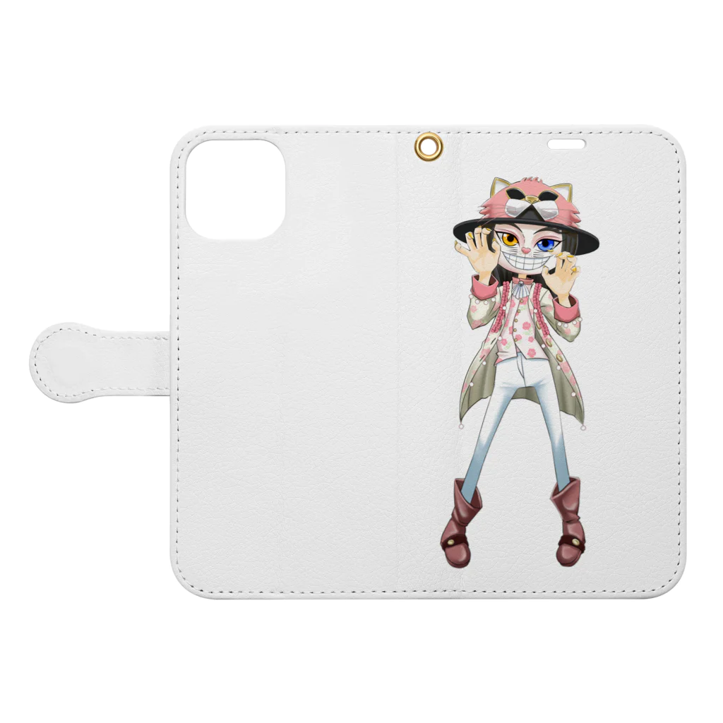 Tenn-channのCaitsith Tennchann Book-Style Smartphone Case:Opened (outside)