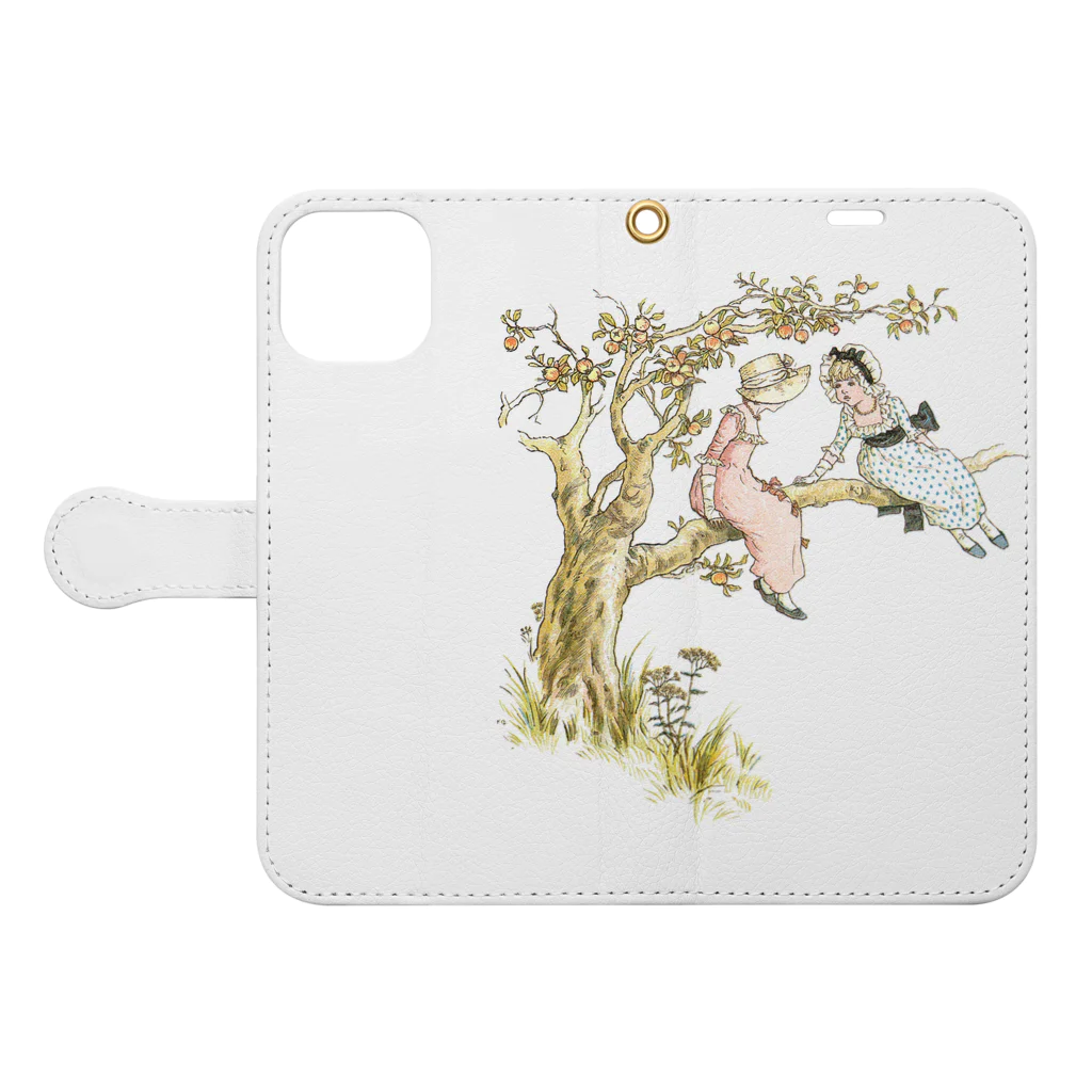 Hungry Freaksのケイト・グリーナウェイ "In a apple tree" Book-Style Smartphone Case:Opened (outside)