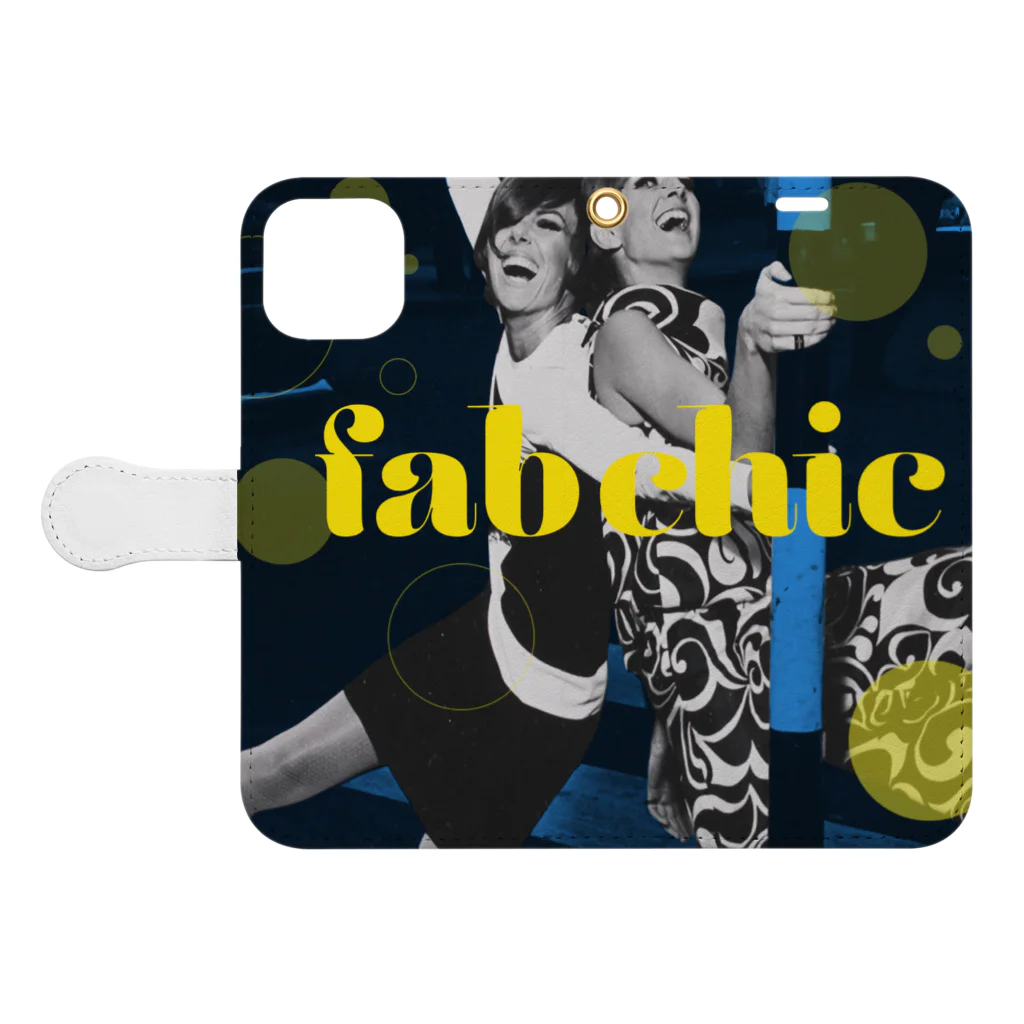 fab chic ファブシックの2023 fab chic Book-Style Smartphone Case:Opened (outside)