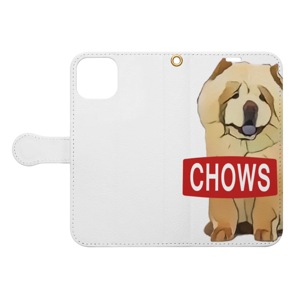 【CHOWS】チャウスの【CHOWS】チャウス 手帳型スマホケースを開いた場合(外側)