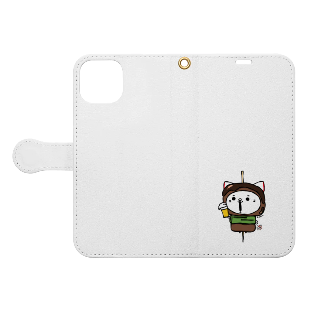 にゃんころげのにゃんころげ#0020 Book-Style Smartphone Case:Opened (outside)