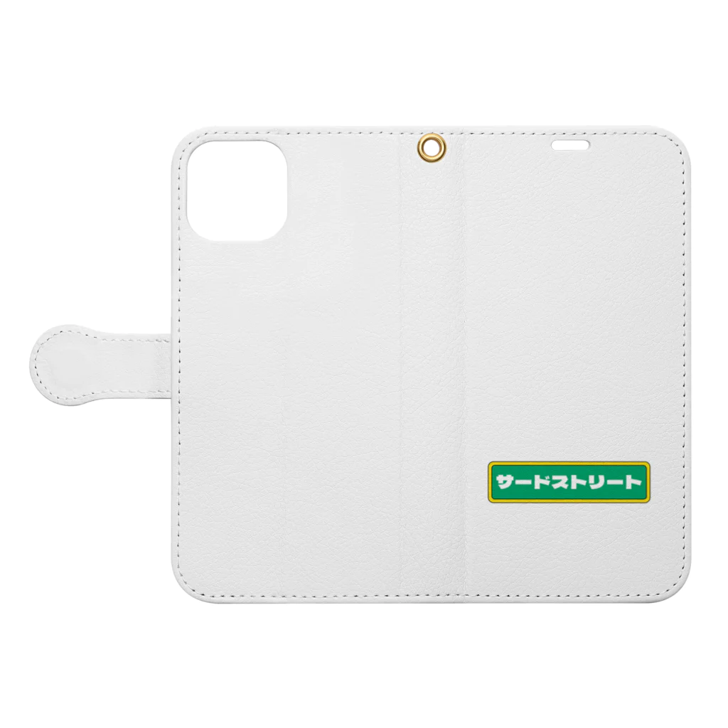 サードストリートのサードストリート看板 Book-Style Smartphone Case:Opened (outside)