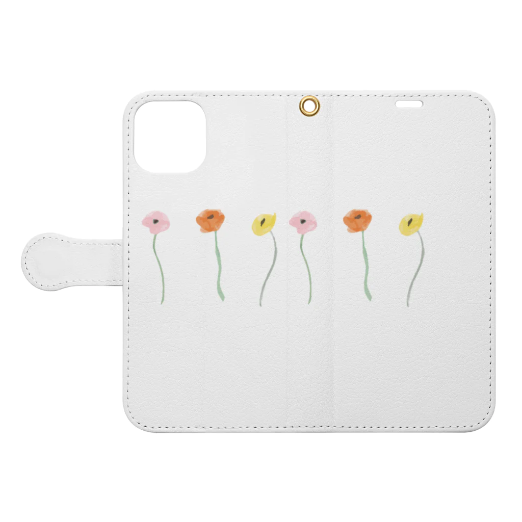 mon  parfaitのspring flowers 2 Book-Style Smartphone Case:Opened (outside)