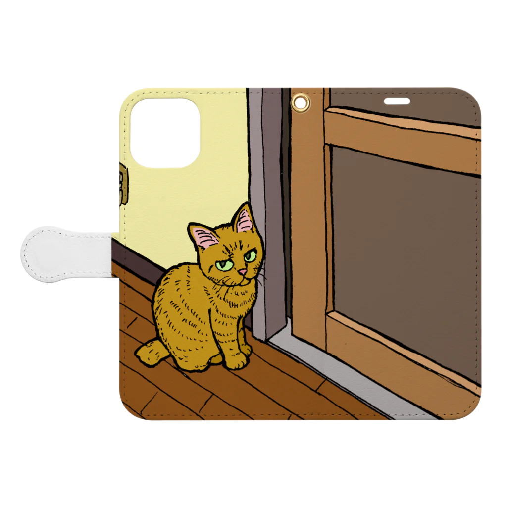 toru_utsunomiyaの猫のななちゃん Book-Style Smartphone Case:Opened (outside)