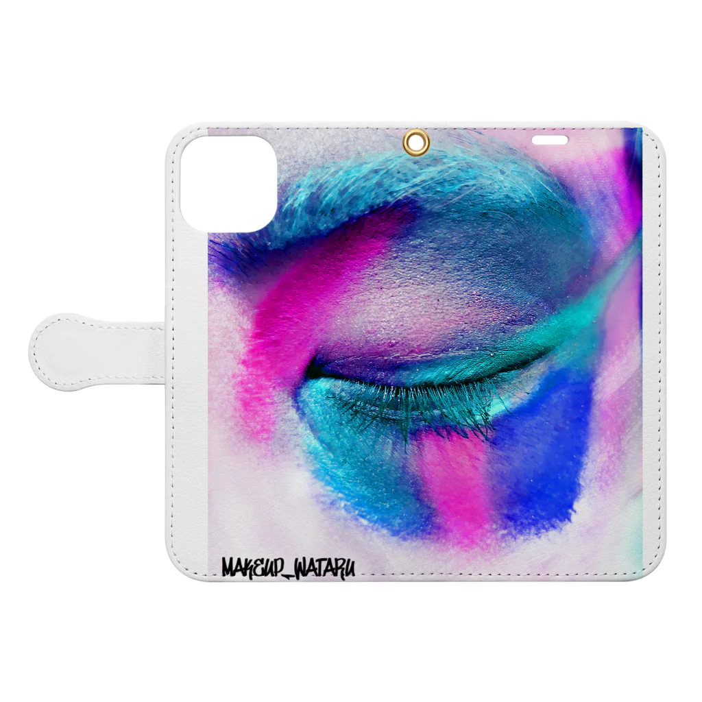 Makeup WataruのEye shadow Book-Style Smartphone Case:Opened (outside)