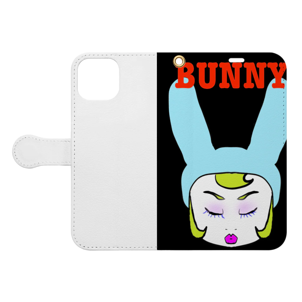 mamo〜のBunny girl Book-Style Smartphone Case:Opened (outside)