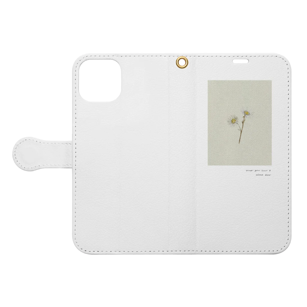 rilybiiのAntique beige green milky yellow ** Book-Style Smartphone Case:Opened (outside)