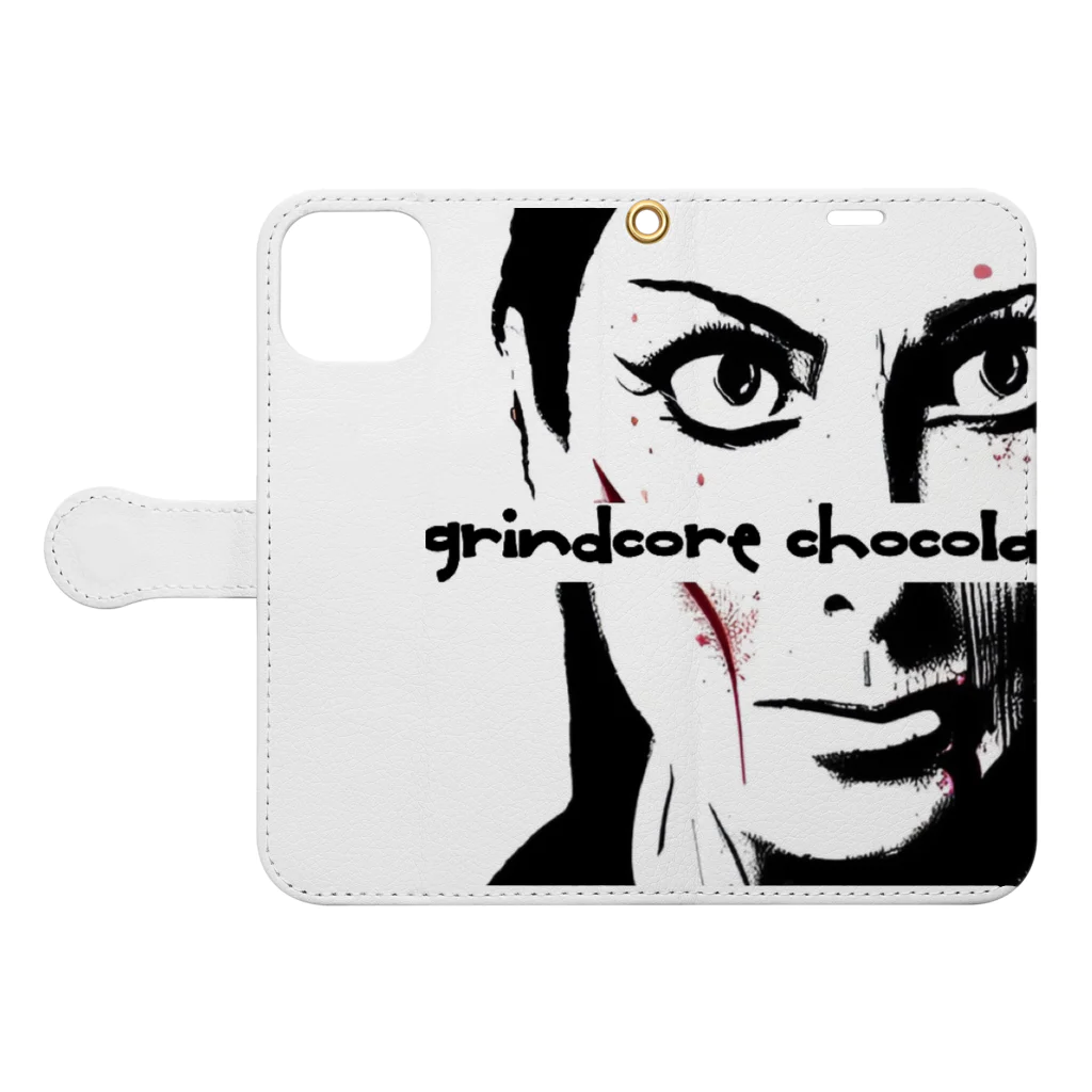 Grindcore Chocolate のSZR-022 Book-Style Smartphone Case:Opened (outside)