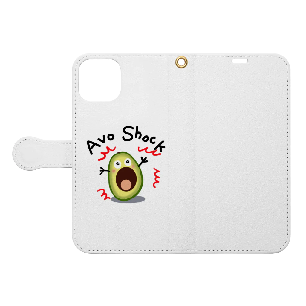 MZグラフィックスのAvo Shock! Book-Style Smartphone Case:Opened (outside)