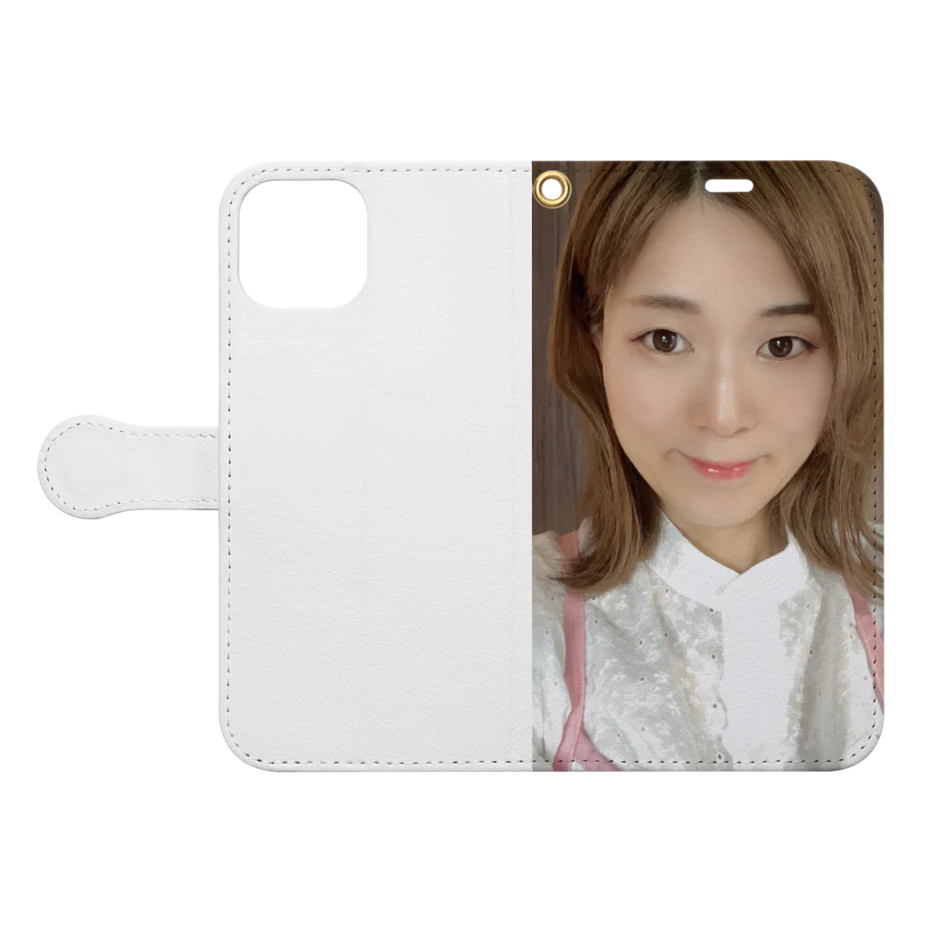 頑張れ！女将オフィシャルサイトのおしとやかな女将 Book-Style Smartphone Case:Opened (outside)