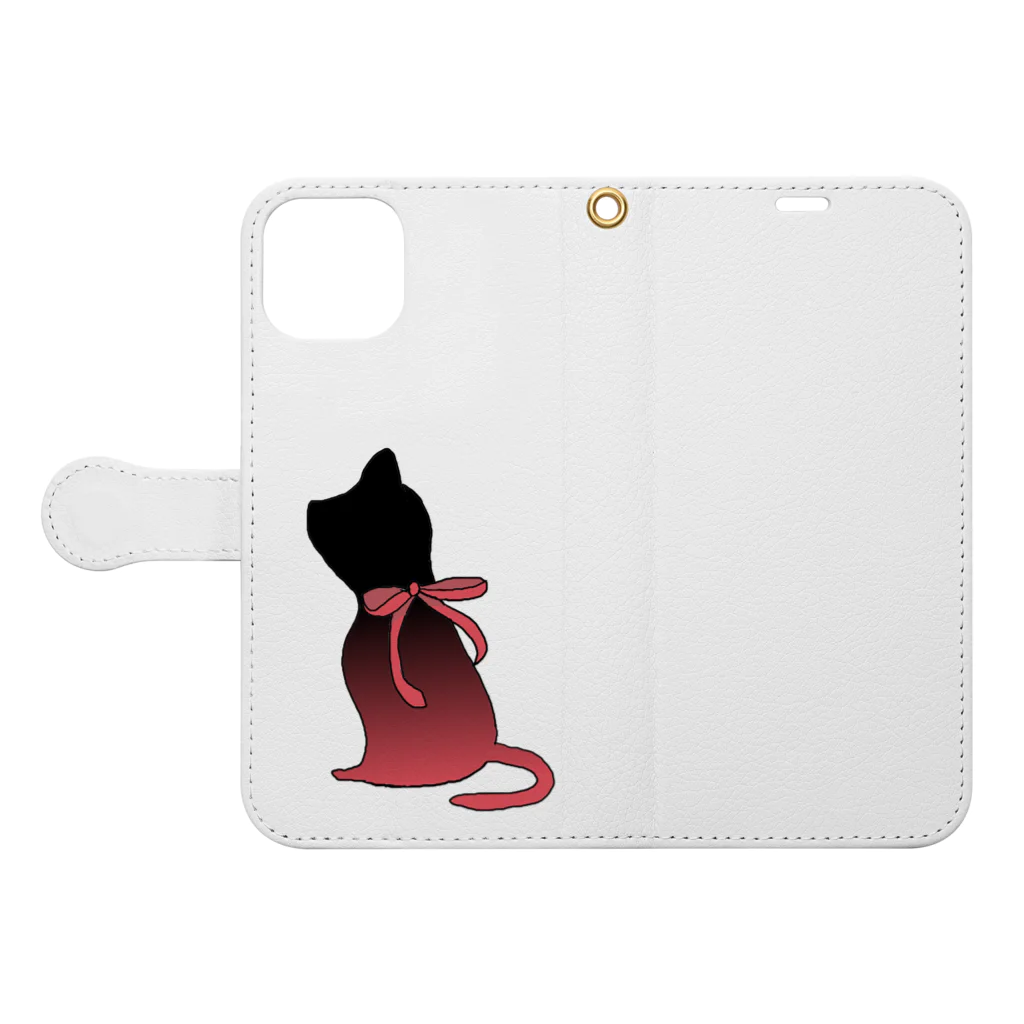 usagi-cuteの2.22ニャー Book-Style Smartphone Case:Opened (outside)