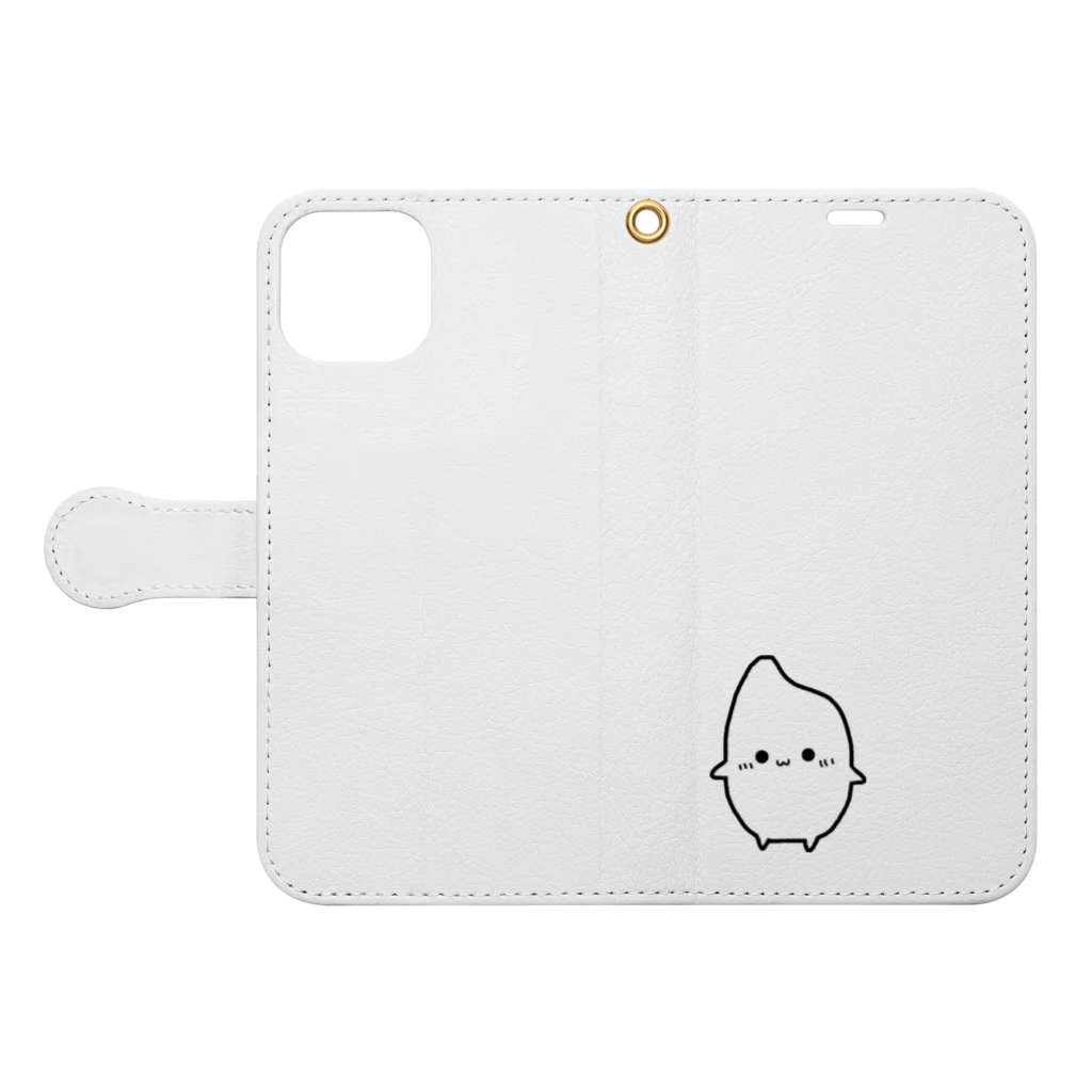 米滝まんまのおこめちゃんグッズ Book-Style Smartphone Case:Opened (outside)