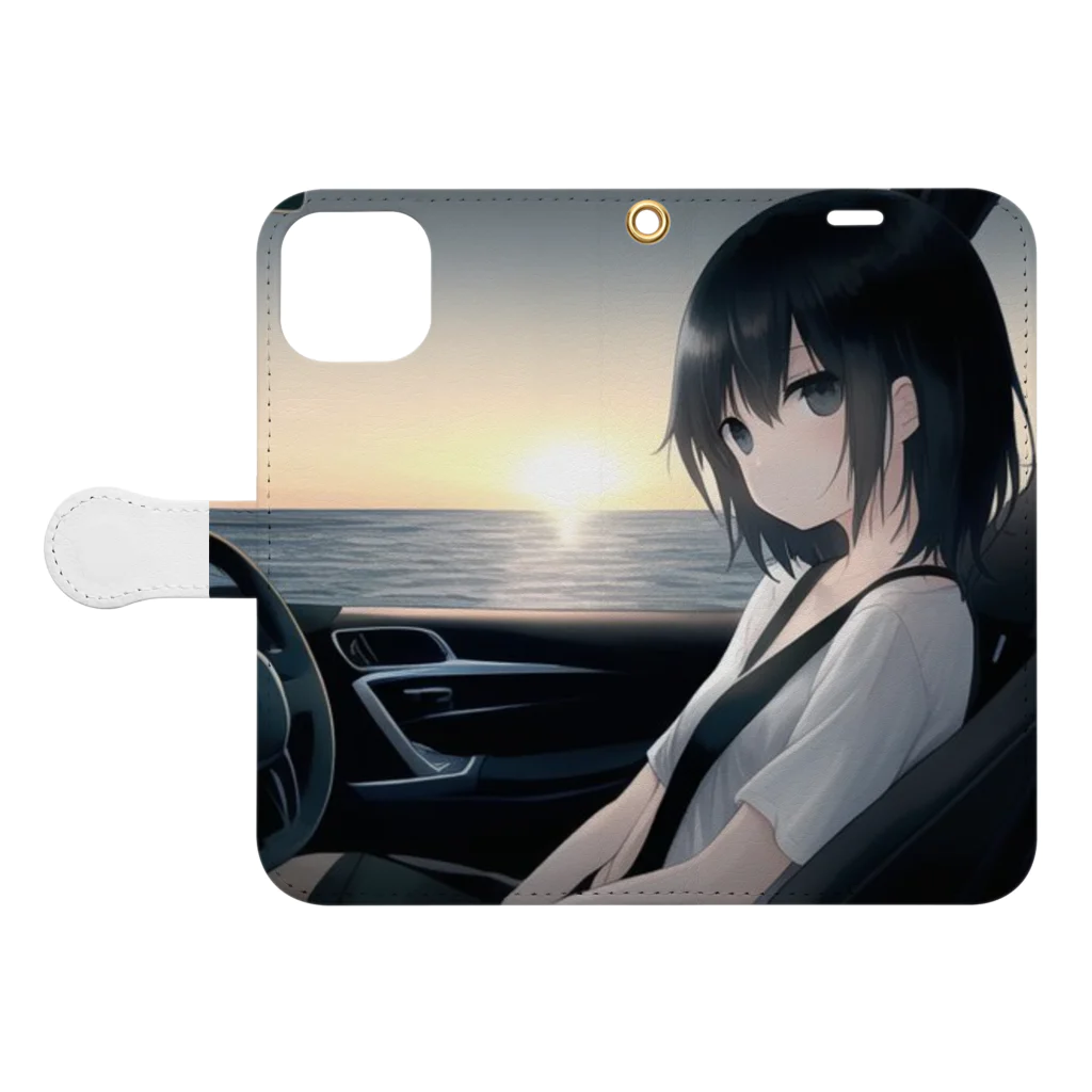 orubotの夏好き子５（限定１） Book-Style Smartphone Case:Opened (outside)