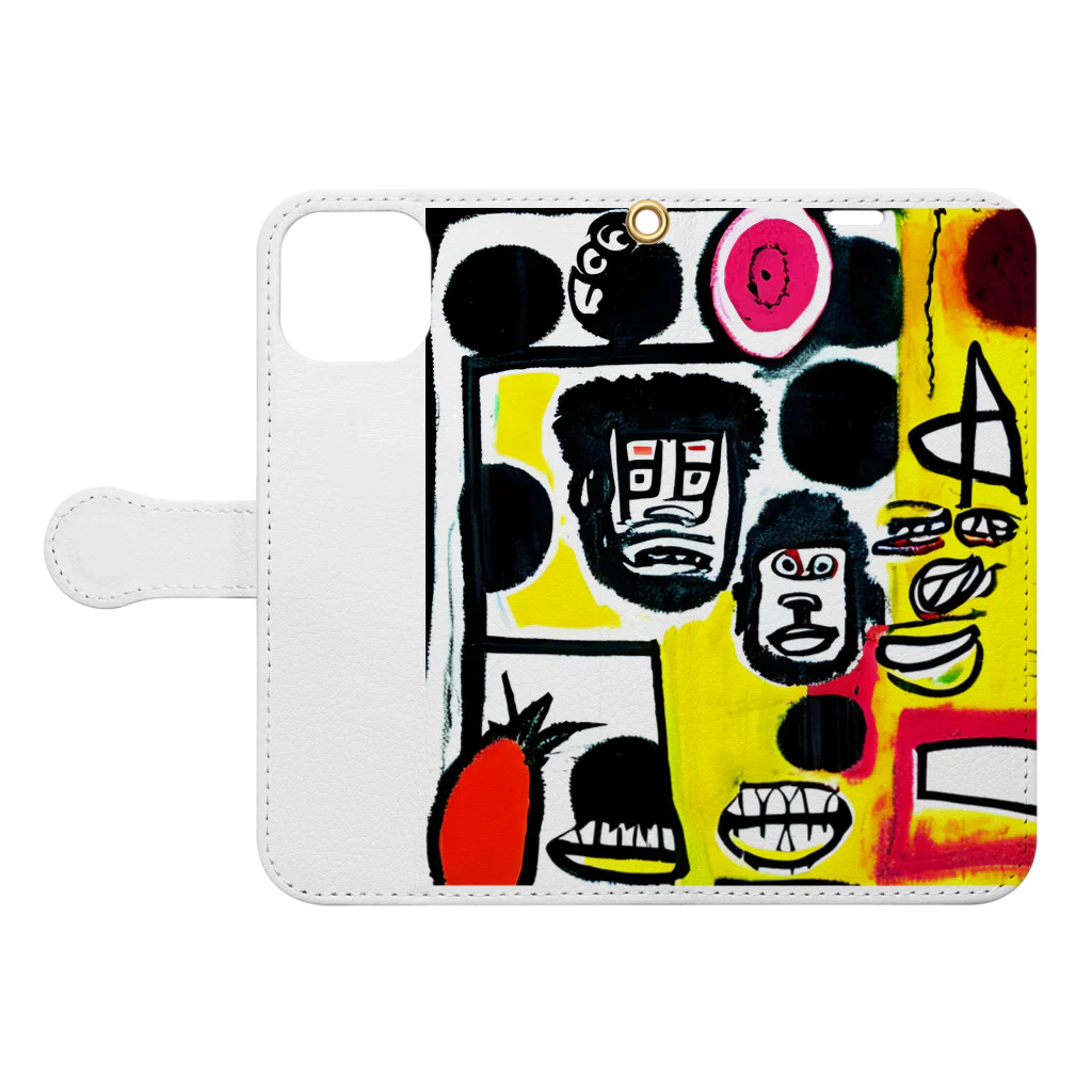 Alacarteのアートな人とフルーツ♪ Book-Style Smartphone Case:Opened (outside)