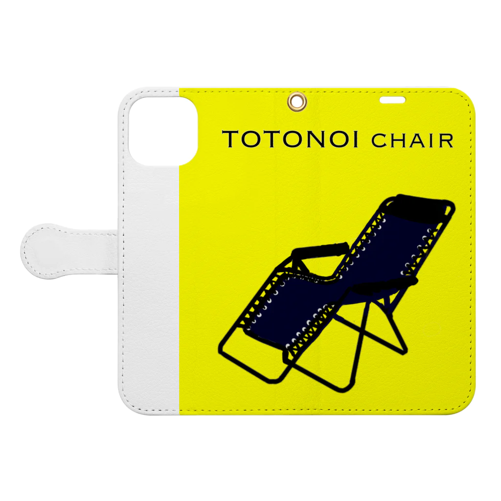 呉福笑店のTOTONOI chair Book-Style Smartphone Case:Opened (outside)