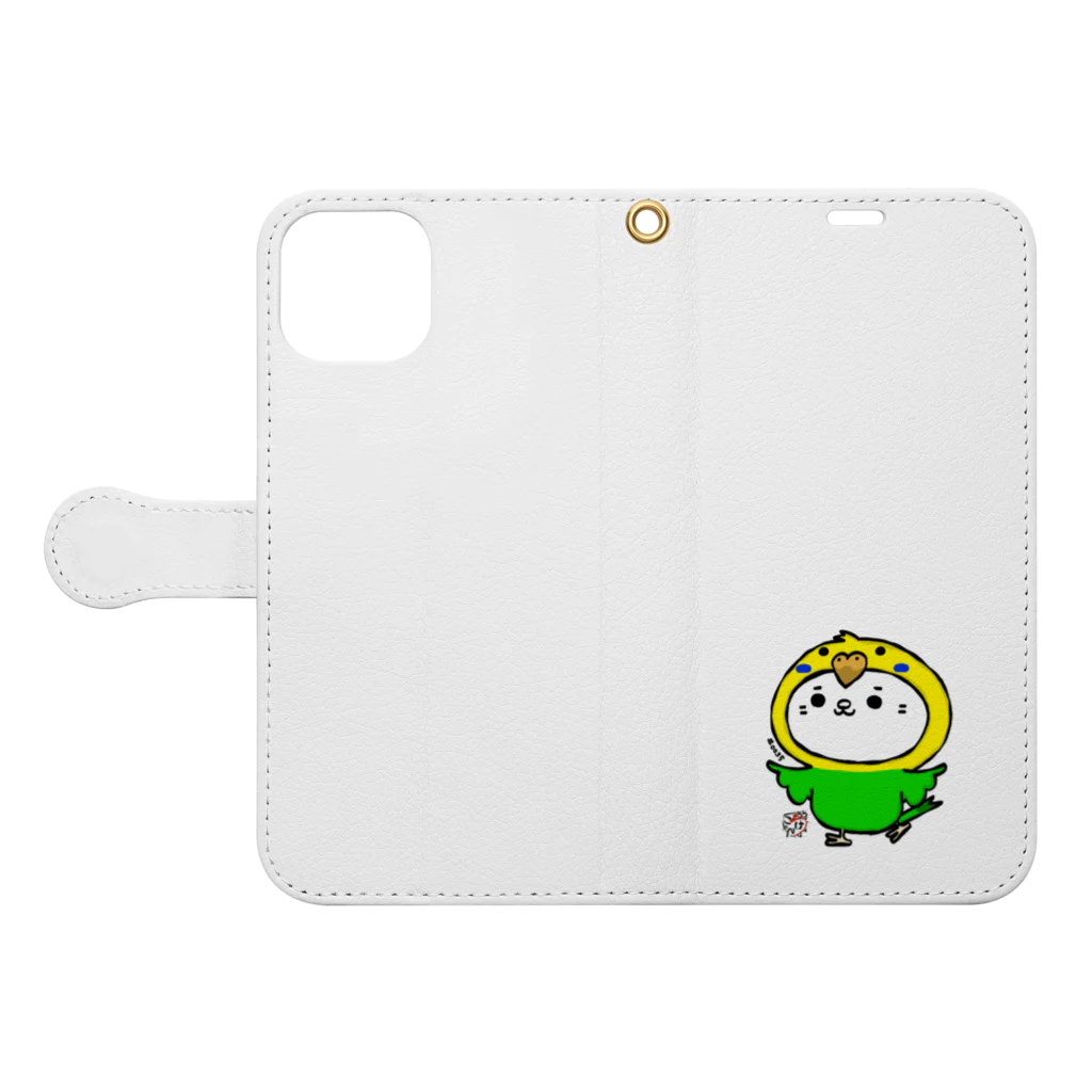 にゃんころげのにゃんころげ#0035 Book-Style Smartphone Case:Opened (outside)