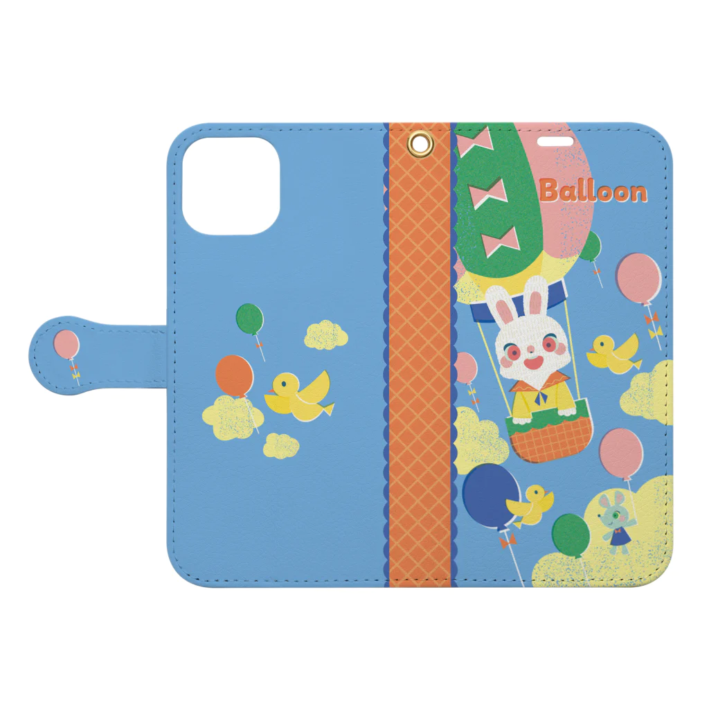 雨音はるじのballoon Book-Style Smartphone Case:Opened (outside)