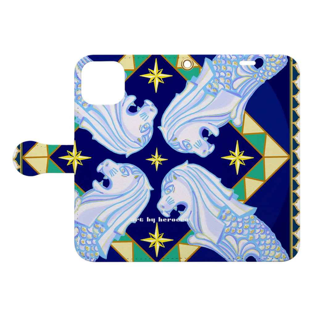 Art by herocca のSINGAPORE NIGHT- art by herocca  Book-Style Smartphone Case:Opened (outside)