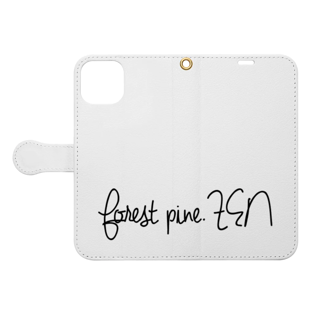 Forest pine.ＺＥＮのForest pine.ＺＥＮ Book-Style Smartphone Case:Opened (outside)