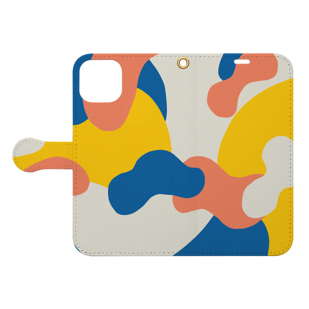 Future Copyright Incのsmoky clouds (blue) Book-Style Smartphone Case:Opened (outside)