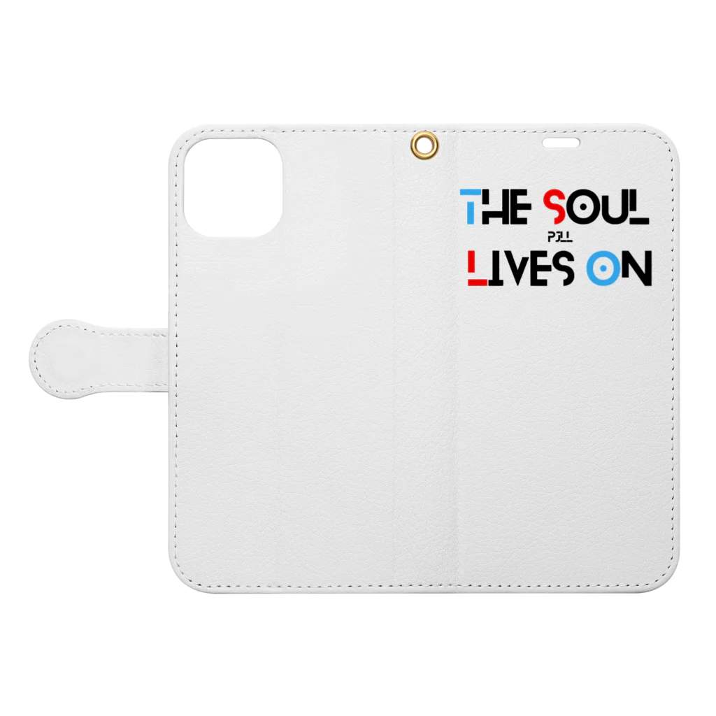 PJLLのTHE SOUL LIVES ON W Book-Style Smartphone Case:Opened (outside)