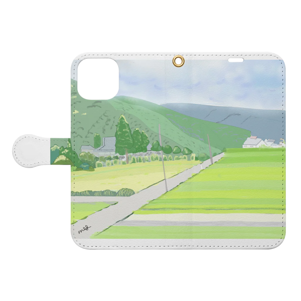 Meguuuのオクシズの風景 Book-Style Smartphone Case:Opened (outside)