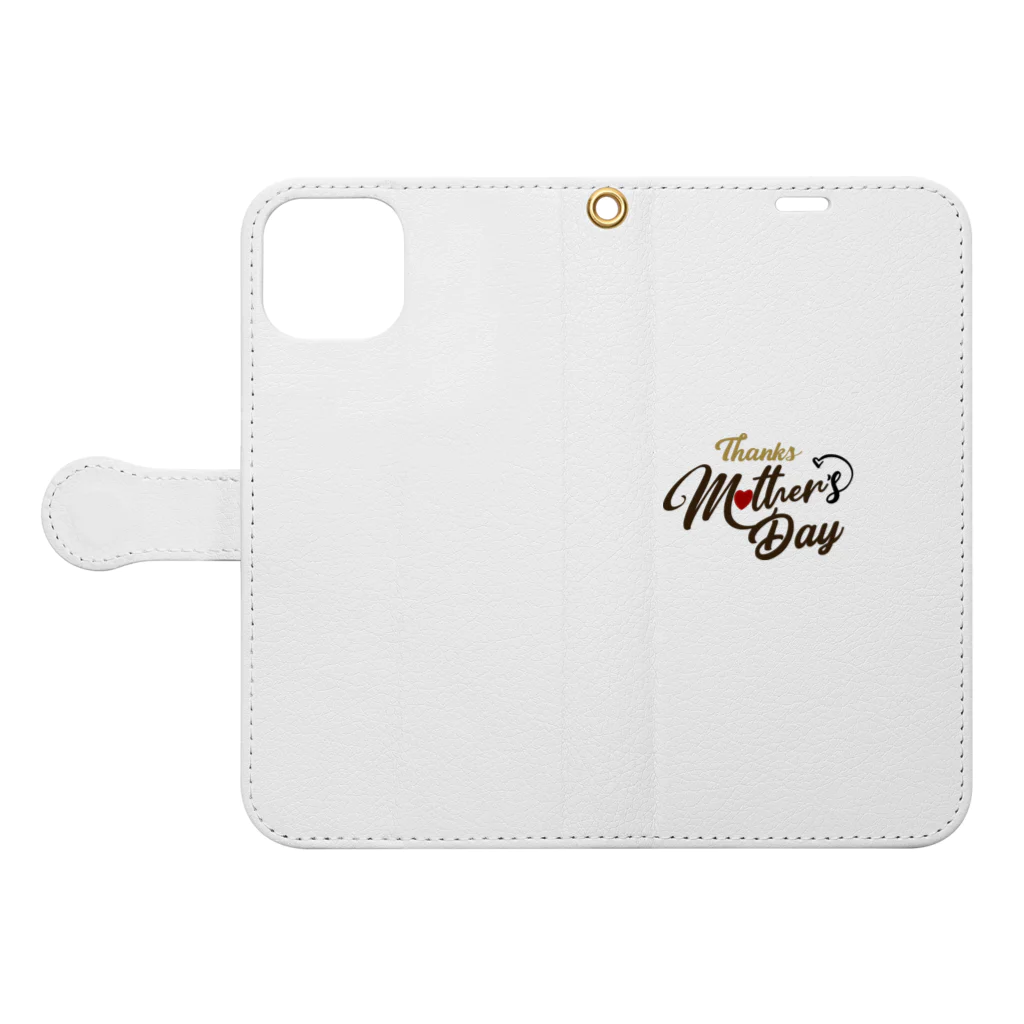 t-shirts-cafeのThanks Mother’s Day Book-Style Smartphone Case:Opened (outside)