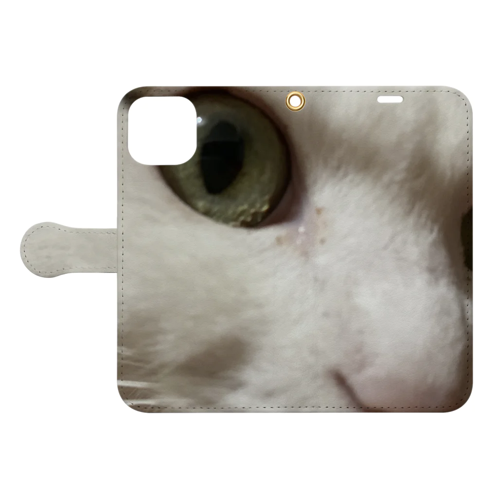 わが家の猫山さん。の猫山さん。はるがきた。 Book-Style Smartphone Case:Opened (outside)