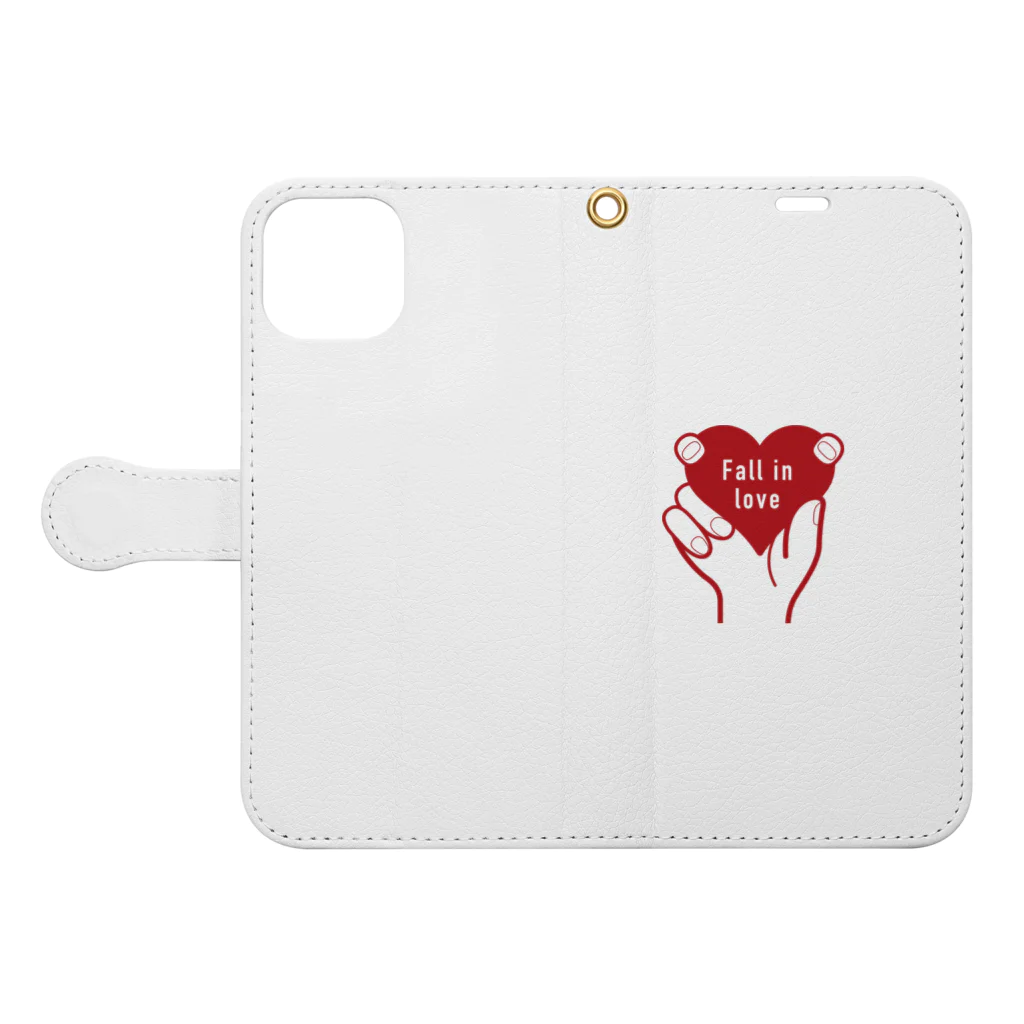 t-shirts-cafeのFall in love Book-Style Smartphone Case:Opened (outside)