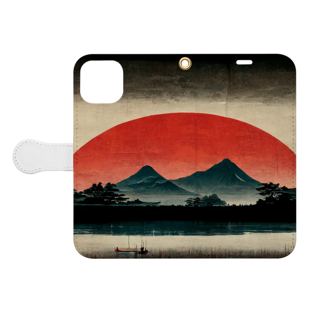 Spl_MuteのRising sun Book-Style Smartphone Case:Opened (outside)