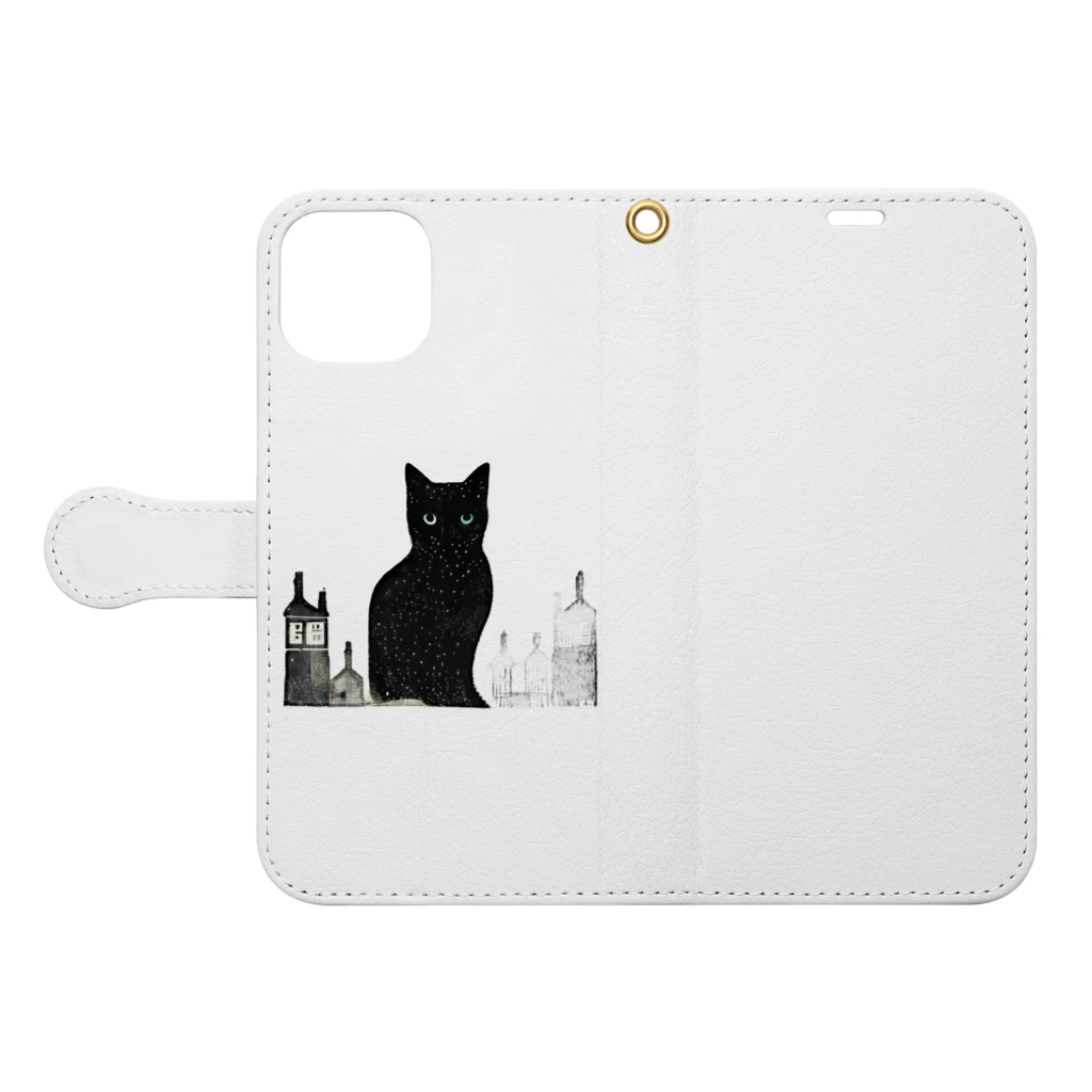 Spl_MuteのFrench cat Book-Style Smartphone Case:Opened (outside)