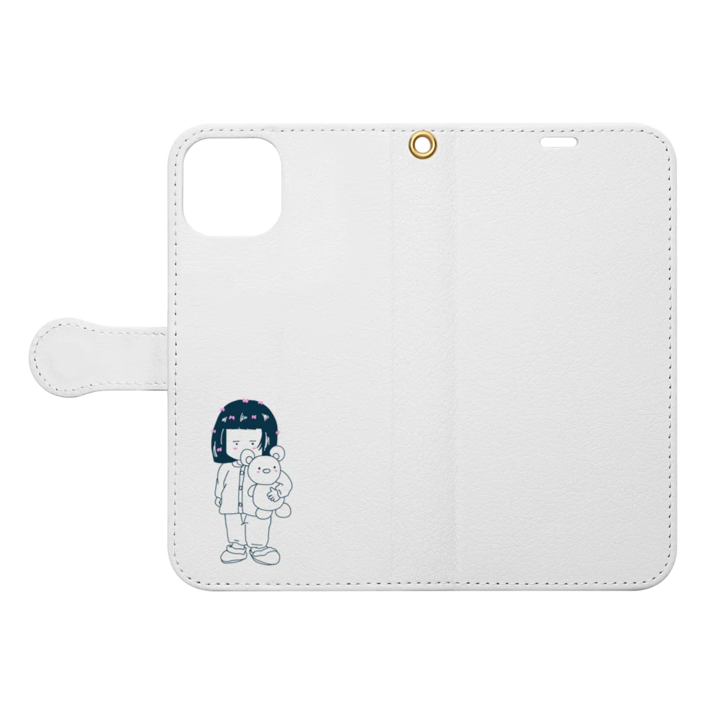 貞子やでのむーさん Book-Style Smartphone Case:Opened (outside)